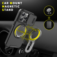 Nouvel Arrivage pour Coque de Téléphone Mobile Hybride TPU + PC pour iPhone 15/15 Pro/16/16 Pro/16 Plus/16 17 Pro Max avec Fenêtre Coulissante et Protection d'Objectif