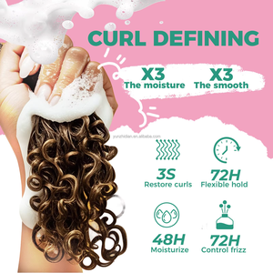 Espuma Moldeadora para Cabello Rizado con Aceite de Coco de Marca Privada, Control del Frizz, Fijación Flexible, Espuma para Peinar Cabello Seco y Rizado, OEM - Product Image 5