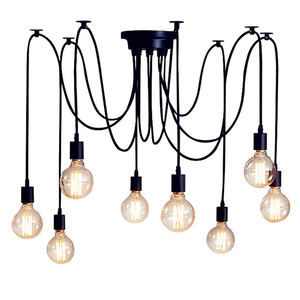 Nordic <strong>Spider</strong> Industrial <strong>Pendant</strong> Lamp E27 Loft Edison Retro Industrial Lamp Vintage Hanging Lamps Length 150cm <strong>Pendant</strong> <strong>Lights</strong> - Product Image 2