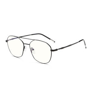 Nouvelles montures de lunettes en acier inoxydable pour femmes, verres transparents noirs, protection contre la lumière bleue, lunettes de lecture plano, à ressort - Product Image 1