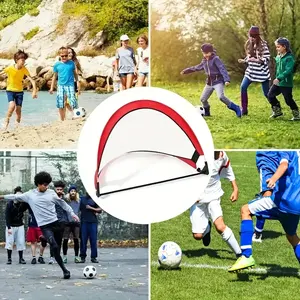 Mini jaring gawang sepak bola portabel yang dapat dilipat profesional untuk latihan anak-anak