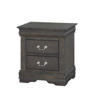 DB Louis Philippe Dark Gray Smart Nightstand Modern Luxury Marble Bedside <b>Cabinet</b> for Apartment or <b>Hospital</b> - Product Image 3