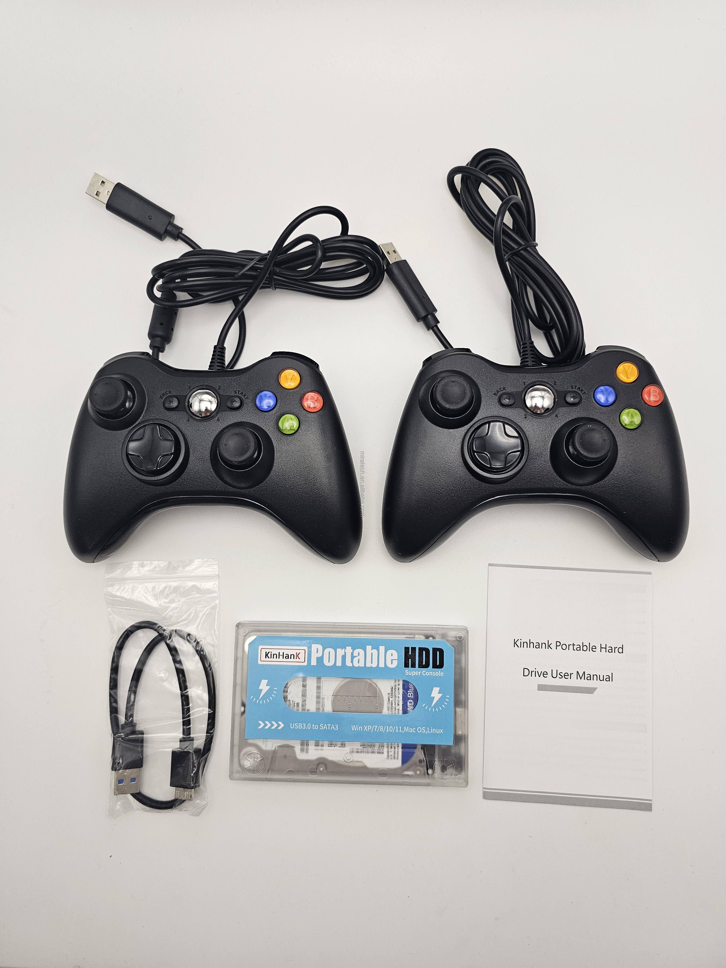 ฮาร์ดดิสก์ 500GB 1 ตัว + คอนโทรลเลอร์แบบมีสาย 2 ตัว