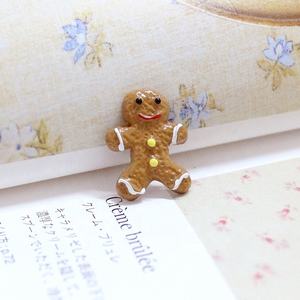 Al por mayor Abalorios de resina tipo cabujón con parte trasera plana suelta, diseño de galleta de jengibre estilo occidental, tipo hombre de galleta, con diseño lindo - Product Image 2