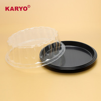 KARYO-Boîte à desserts en plastique transparent pour anniversaire, boîte à gâteaux à emporter, avec couvercle transparent, 251h