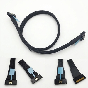 Câble SAS pour serveur MCIO 8I 74P PCIe 5.0 X8 Gen 5 à angle droit, mince, pour stockage NVMe <span class=keywords><strong>informatique</strong></span>, connexion haute vitesse pour centre de données - Product Image 2