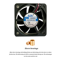 Ventilateurs axiaux miniatures DC à roulement à manchon personnalisables 5025, 50x50x25mm, 5/12/24V, étanches, pour refroidissement d'air DC, OEM/ODM