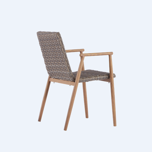 Set di Sedie da Giardino <span class=keywords><strong>Mobi</strong></span> di Alta Qualità, Sedia in Rattan PE con Braccioli e Schienale in Vimini - Product Image 2