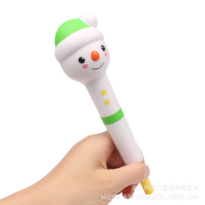 Funda para Bolígrafo de Espuma de Poliuretano con Diseño de Muñeco de Nieve Navideño, Regalo Sorpresa, Artículo de Papelería - Product Image 4