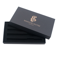 Boîtes d'emballage cadeau personnalisées haut de gamme pour instruments de musique (flûte, melodica, kazoo) avec gaufrage et doublure en mousse