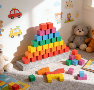 Blocs de construction en forme de <span class=keywords><strong>cube</strong></span> arc-en-ciel en gros, jouet éducatif unisexe à faire soi-même, <span class=keywords><strong>cube</strong></span> de 3 cm, pour l'apprentissage de la pensée spatiale des enfants - Product Image 2