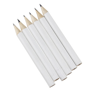 <b>White</b> Half Pencils Bulk Classroom Pew Short Mini Non Toxic Wood Golf <b>Pocket</b> Pencils - Product Image 2