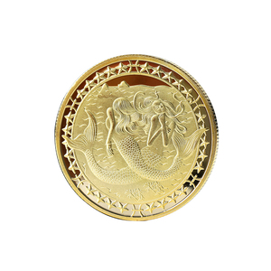 Moneda de cabra personalizable chapada en oro liso del zodiaco de doce constelaciones de metal - Product Image 3