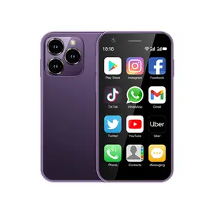 Ponsel pintar Mini Android Soyes XS16, HP pintar 4G warna ungu