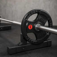 En gros, Ensemble de disques de musculation olympiques Tri Grip en fonte recouverte de caoutchouc, 2,5 kg, 5 kg, 10 kg, 15 kg, 20 kg, 25 kg, 50 mm, pour usage commercial en salle de sport