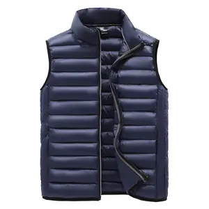 Легкая куртка без рукавов упаковочный Пышное мужской зимний пуховый жилет