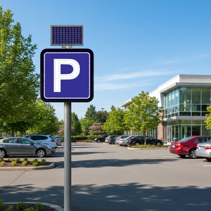 Señalización de Tráfico LED de Aluminio de 60 x 60 cm con Energía Solar, Tablero de Advertencia y Seguridad para Estacionamiento - Product Image 3