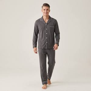 Vêtements de nuit pour hommes grandes tailles, pyjamas en bambou, ensembles de détente en coton personnalisés, pyjamas en coton doux, fabricant de vêtements de détente - Product Image 5