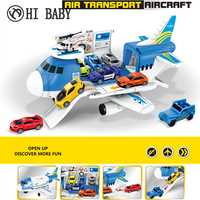 Bricolage avion coulissant stockage et Transport Cargo avion voiture jouet ensemble de jeu pour enfants 3 + plastique Air-Transport assemblage camion