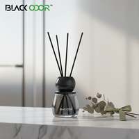 Diffuseur de bureau en verre NOIR, évaporation naturelle, parfum longue durée, élimination des odeurs, aromathérapie, parfum d'hôtel cinq étoiles