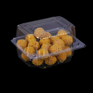 Custom Clear PET Hinged Punnets Bakery Plastic Blister <strong>Display</strong> Tray Biscuits Pastry Packaging <strong>Container</strong> - Product Image 3