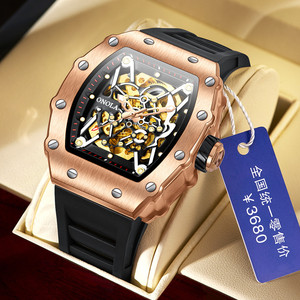 Montres-bracelets mécaniques squelette de luxe de marque supérieure ONOLA 3829 OEM, étanches, automatiques, pour hommes - Product Image 6