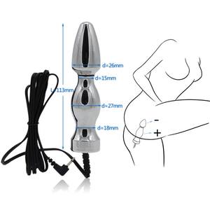 Electro Shock Anal Plug Pénis Plug Cock Rings Jouets à thème médical Coussin de massage Pinces à mamelon pour hommes Stimuler les jouets sexuels électriques - Product Image 4