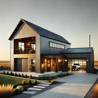 Maison préfabriquée en structure légère en acier, villa moderne préfabriquée, kit de maison à ossature acier en kit, taille personnalisée pour station balnéaire