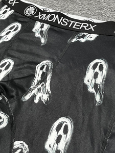 Caleçon homme avec logo personnalisé design Soul Ghost Sous-vêtement noir respirant en tissu tricoté motif imprimé - Product Image 4