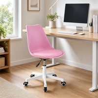 Chaise de bureau pivotante ergonomique moderne en PP réglable pour la maison, le bureau et l'usage commercial