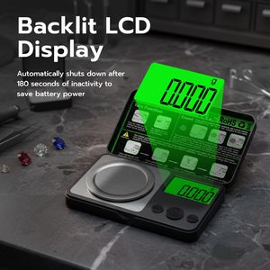 Báscula Digital de Bolsillo para Joyería, Diseño Nuevo de Fábrica con Pantalla LCD Retroiluminada, Pilas AAA, Alta Precisión de 0.001g, 50g - Product Image 4