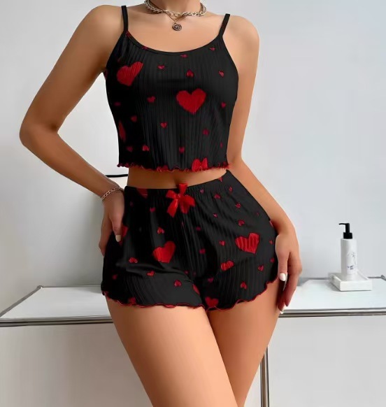 Corazón negro + rojo