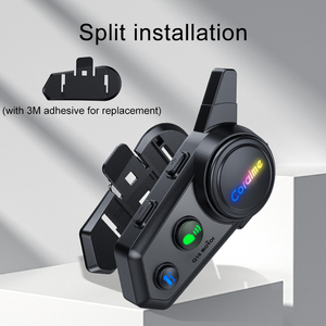 Intercom de <span class=keywords><strong>moto</strong></span> sans fil Q18 pour 2 motards, 500 m, étanche IPX6, en ABS, avec garantie d'un an - Product Image 3