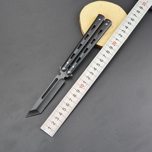 Fábrica al por mayor al aire libre <span class=keywords><strong>CSgo</strong></span> cuchillo de bolsillo Butter-Fly ejercicio entrenamiento juego hoja de acero inoxidable cuchillo plegable - Product Image 2