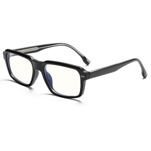 Monture de lunettes rectangulaire Mi-Nail TR90 K068OP avec protection anti-lumière bleue, verres plano unisexe à pont moyen, lentilles AC - Product Image 1