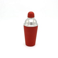 Professionnel 20oz 600ml caoutchouté couleur rouge peint barman outil Cocktail Martini boissons mélange pavé Shaker mélangeur étain