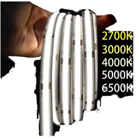 Bande lumineuse LED COB en cuivre flexible 12V 320LEDs/m Haute densité IP20 Blanc chaud/blanc froid Dimmable Télécommande 8mm Décoration intérieure