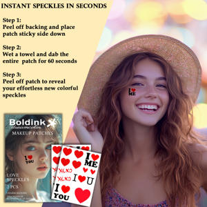 Calcomanías Corporales Coloridas en Forma de Corazón <span class=keywords><strong>Pequeño</strong></span> para Fiestas de Niñas, Maquillaje, Paquete de 2 Piezas, <span class=keywords><strong>Precio</strong></span> de Fábrica, Venta al por Mayor, <span class=keywords><strong>Tatuaje</strong></span> Temporal - Product Image 6