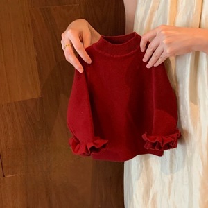 Tongxingyuan Girls Sweater Solid Color Base Layer Full Sleeve Thickening Soft Knit Autumn Spring Toddler Korean Style - Product Image 2
