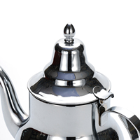 Tetera Marroquí de Acero Inoxidable de 350 ml, Tamaño Pequeño, Acabado Cromado, Gran Venta