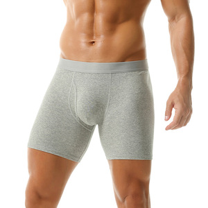 Mutandine da uomo Stretch Mid-rise personalizzate da uomo a <span class=keywords><strong>gamba</strong></span> <span class=keywords><strong>lunga</strong></span> <span class=keywords><strong>Boxer</strong></span> in cotone mutande da uomo - Product Image 4