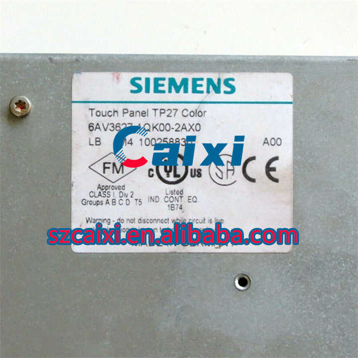 High Quality Programmable Controllers Human Machine Interface  6AV3627-1QK00-2AX0, HMI Touch Screen 6AV36271QK002AX0