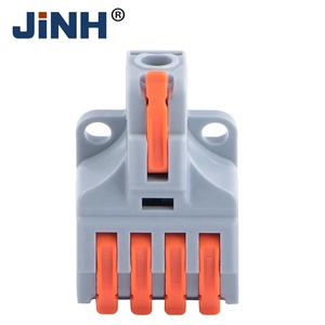 Bloque <span class=keywords><strong>de</strong></span> Terminales <span class=keywords><strong>de</strong></span> Cable Universal <span class=keywords><strong>de</strong></span> Cuatro <span class=keywords><strong>Puertos</strong></span> Tipo T, Conector <span class=keywords><strong>de</strong></span> Palanca Fija para Cableado Fácil sin Herramientas - Product Image 2