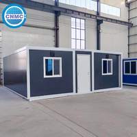 Maison conteneur modulaire préfabriquée pliable de 40 pieds à grand espace extensible pour hôtel, camping et gîte