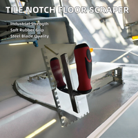 Outils à main en acier inoxydable, grattoir à carreaux à encoches carrées, machine à gratter le sol pour l'installation de carrelage industriel DIY