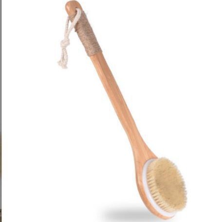 Brosse manche long en bambou 40x10,5 avec cordon
