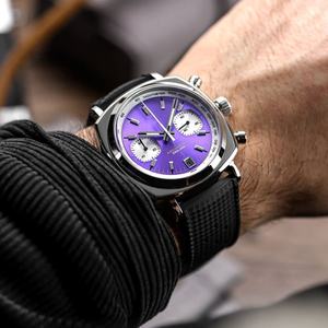 Reloj de Lujo con Estilo Moderno, Personalizable con Nombre, de Acero Inoxidable, con Esfera de Cristal, Movimiento de Cuarzo ETA, Cronógrafo, Calendario Completo, Resistente al Agua 5 BAR - Product Image 2