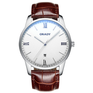 <span class=keywords><strong>Montre</strong></span> de luxe à quartz pour <span class=keywords><strong>homme</strong></span>, bracelet en acier inoxydable et cuir, étanche, date, chronographe, vente en gros d'usine - Product Image 1