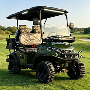 Voiturette de golf électrique 4 places pour la chasse, avec peinture camouflage et <span class=keywords><strong>kit</strong></span> de sécurité DOT, 72V Lithium, buggy tout-terrain surélevé - Product Image 2