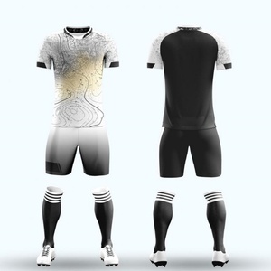เสื้อฟุตบอลฮิปฮอปยุค 90 สำหรับผู้ชายและเยาวชน แบบสั่งทำพิเศษ พิมพ์ชื่อ เบอร์ และโลโก้ ปักลงบนผ้าฝ้าย/ไม้ไผ่/สแปนเด็กซ์ ชุดกีฬาแบบสั่งทำ - Product Image 3